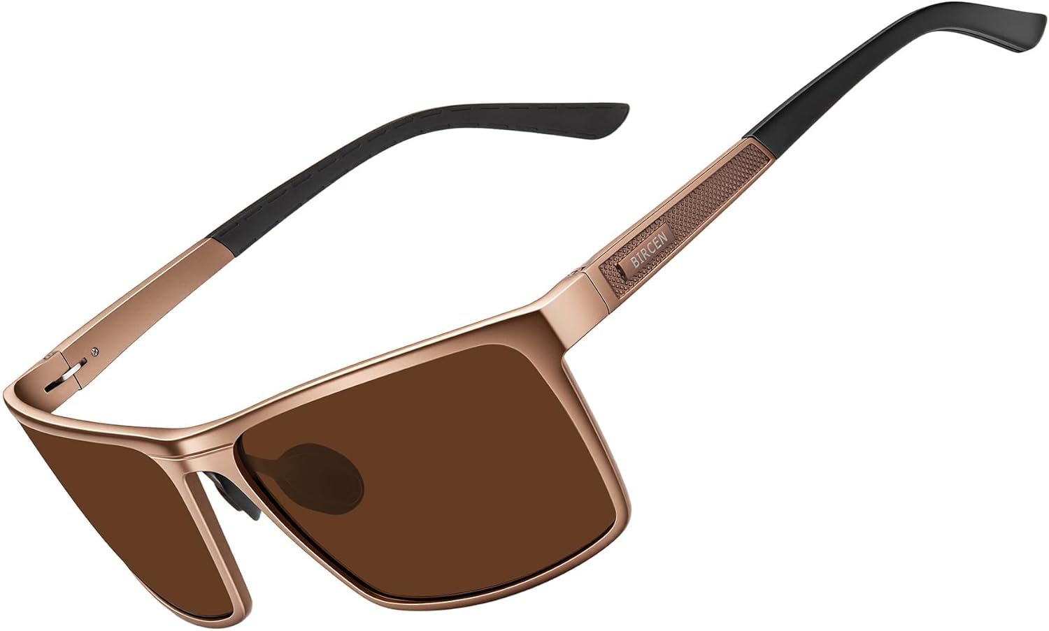 BIRCEN Mens Polarized Sunglasses for Driving: UV Protection Anti Glare Sun Glasses Lightweight Metal Shade for Travel Fishing