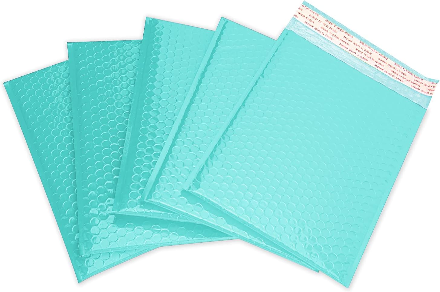 PACKAPRO 50pcs Bubble Mailers Padded Envelopes, 18x26cm Poly Padded Envelope Mailers Packaging Bags, 7x10In Self Seal Bubble Lined Wrap Polymailer Bags for Small Business Shipping Mailing, Teal Green