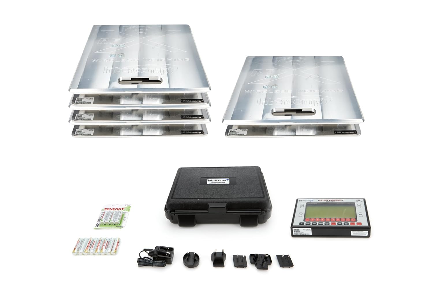 Intercomp Vehicle Scale, SW650, Electric, 15 in Square, 1500 lb Capacity Pad, Bluetooth/Wireless, Aluminum, Natural, Kit