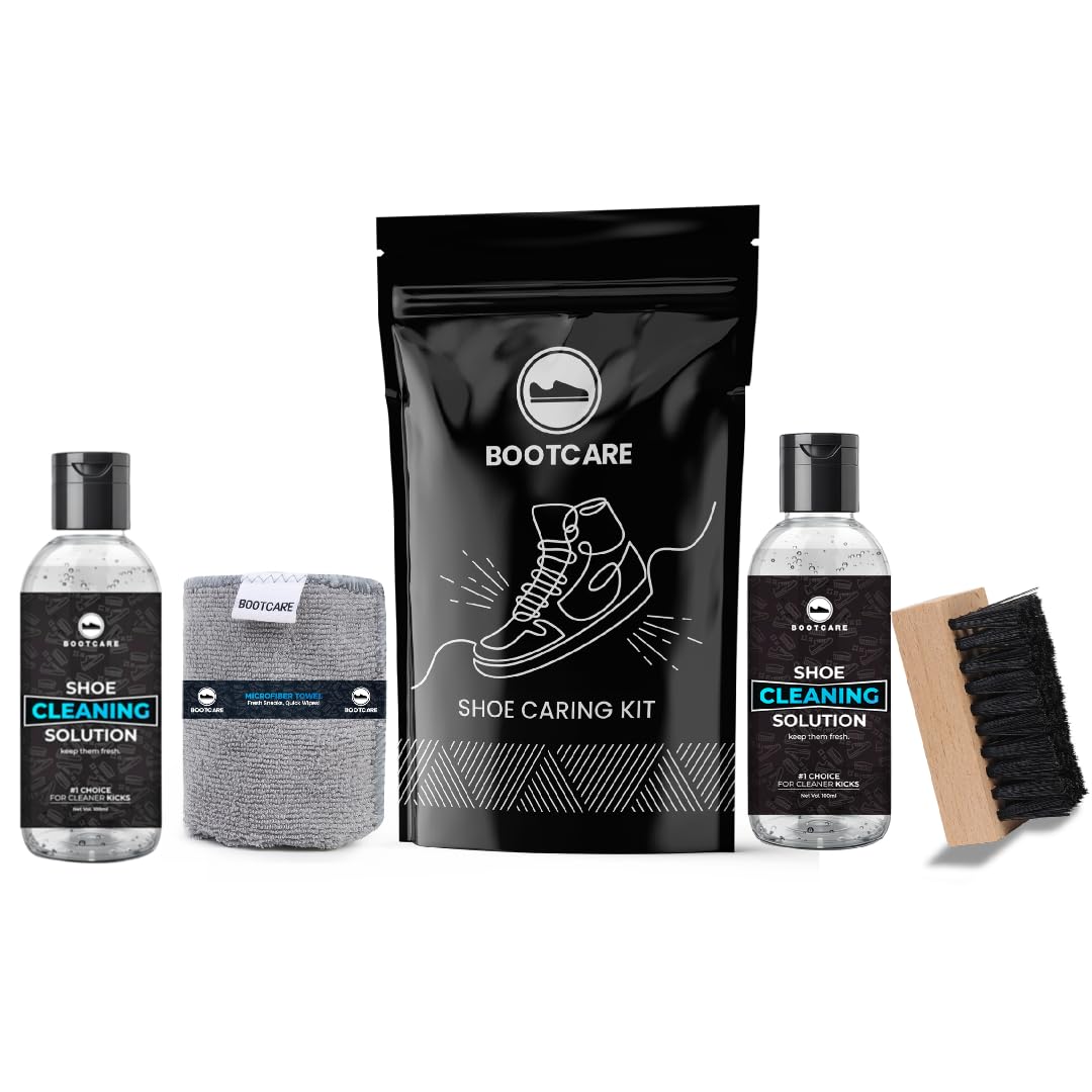 BootCare Essential Shoe Cleaning Kit With Refill | Shoe Cleaner Suitable for Sneaker, Nubuck, Canvas, Knit, Trainers, Multi-Material,Suede & Many More,Travel Friendly Portable Kit (B0CJXSHCBY) Amazon Price History, Amazon Price Tracker