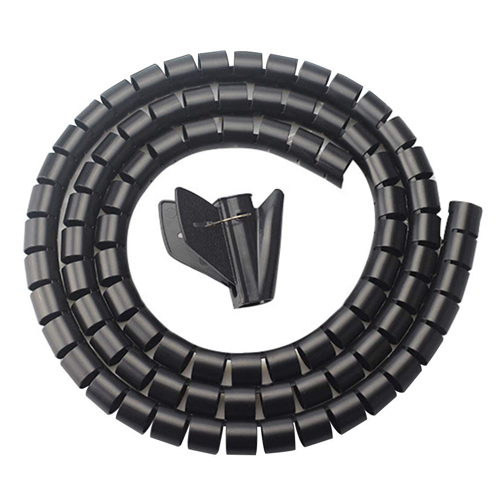 ompait 2m PE Cable Tidy Sleeves,Cable Management Wire Tidy Cable Cover Flexible Tidy Protector for TV Computer,Home and Office Rope Organizer