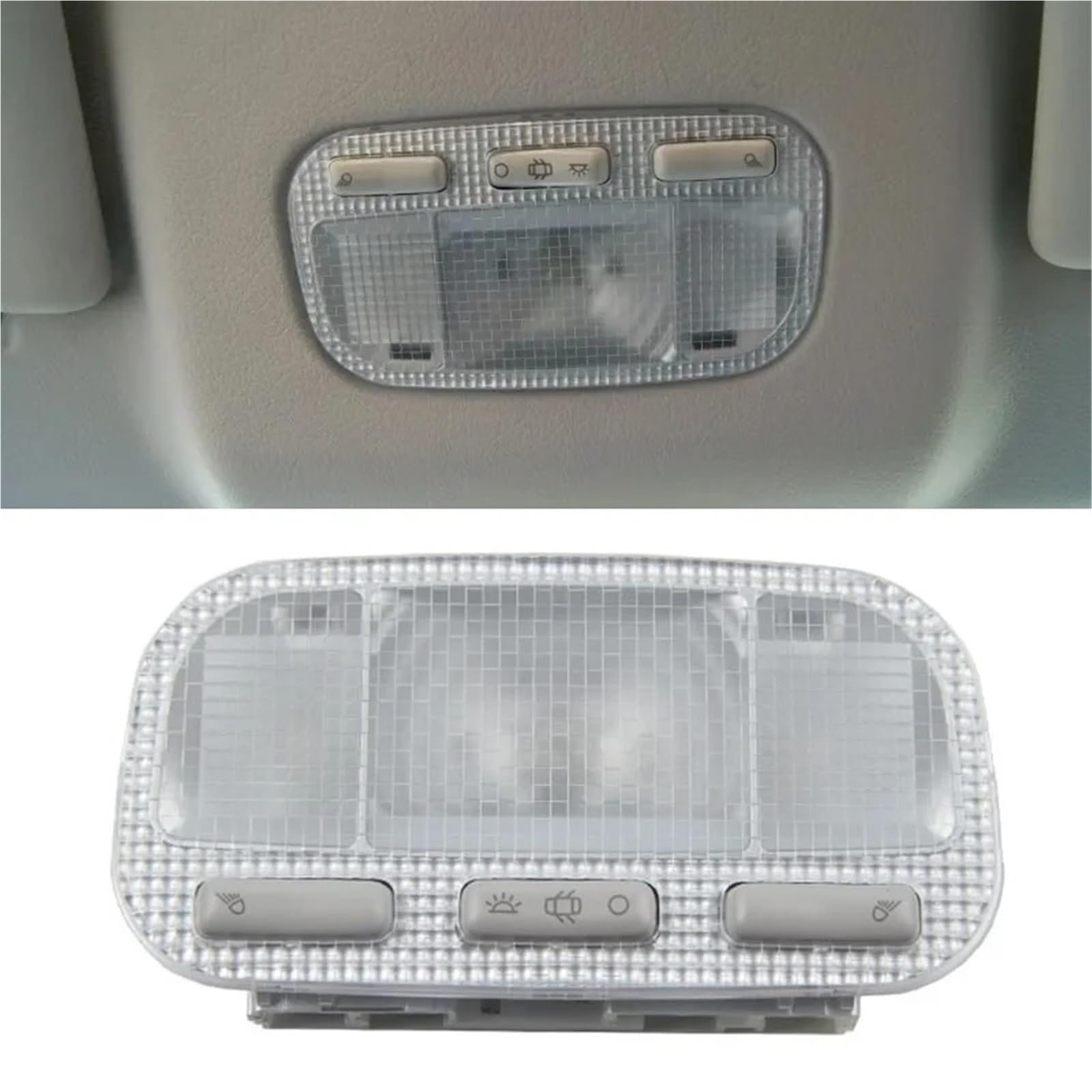 para Peugeot 308 408 3008 301 307 para Citroën para C3-XR para C5 2 Piezas Luz de Lectura Delantera y Trasera para Coche Lámpara de Techo Interior 6362N2