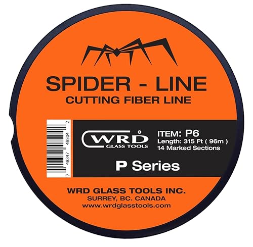 WRD Spider Line P6-315 feet (96m) – 14 pre-Marked Lengths Excellent Cutting Good tensile Strength, Windshield Fiber Cutting line Wire Orange Bat Spider