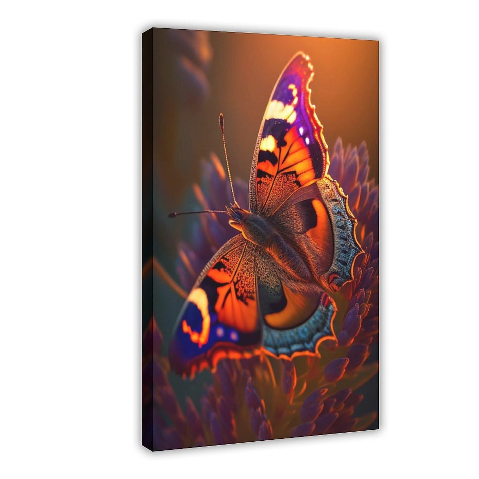 Bareronor Butterfly Vibrant Insect Canvas Poster for Dorm Room Decor Gift