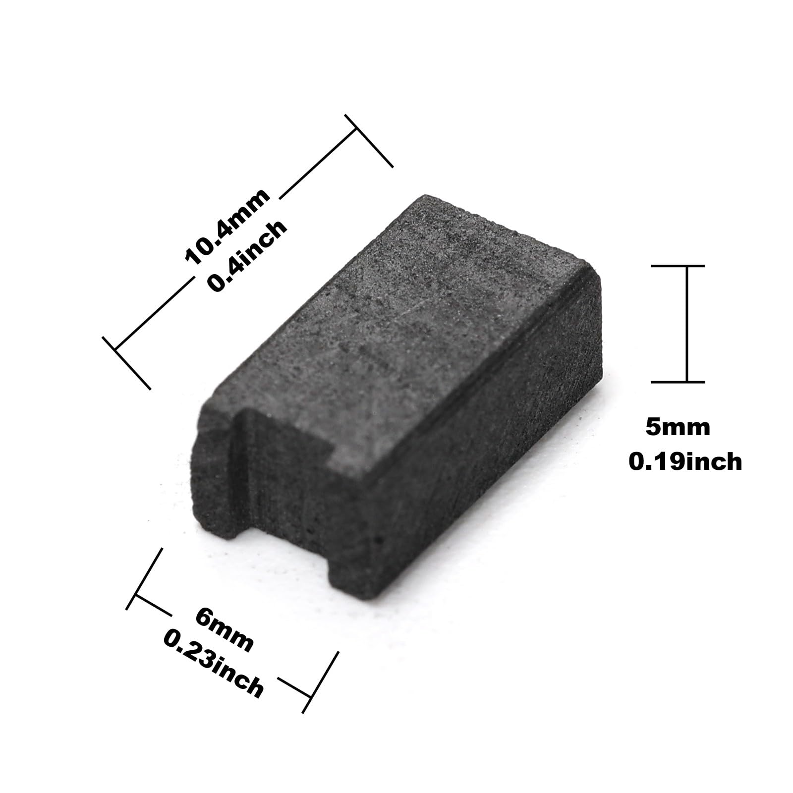 4-Pack Carbon Brushes For Siemens Coffee Machine Motor - 10.4x6x5mm Replacement Parts