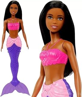 Boneca Barbie Sereia Negra Cauda Roxa HGR06 - Mattel HGR04