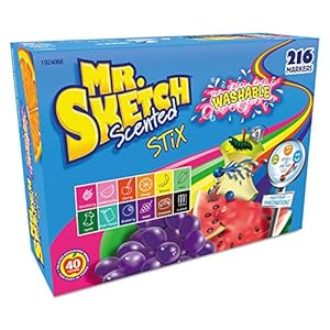 Mr. Sketch 1924066 Washable Markers Stix Assorted Colors 216/Set