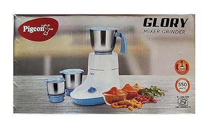 Pigeon Glory Mixer Grinder 550W White & Blue