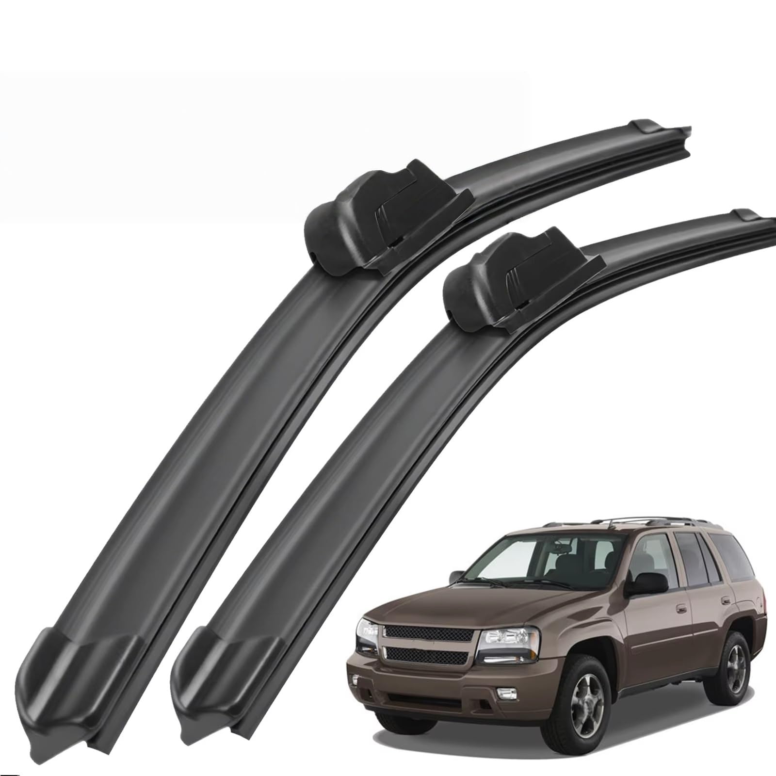 PAPEP Windscreen Wiper Blades for Trailblazer 2001-2009 22"+22", Front Replacement Wipers OEM Quality Water Repellent Rubber Automotive Windshield
