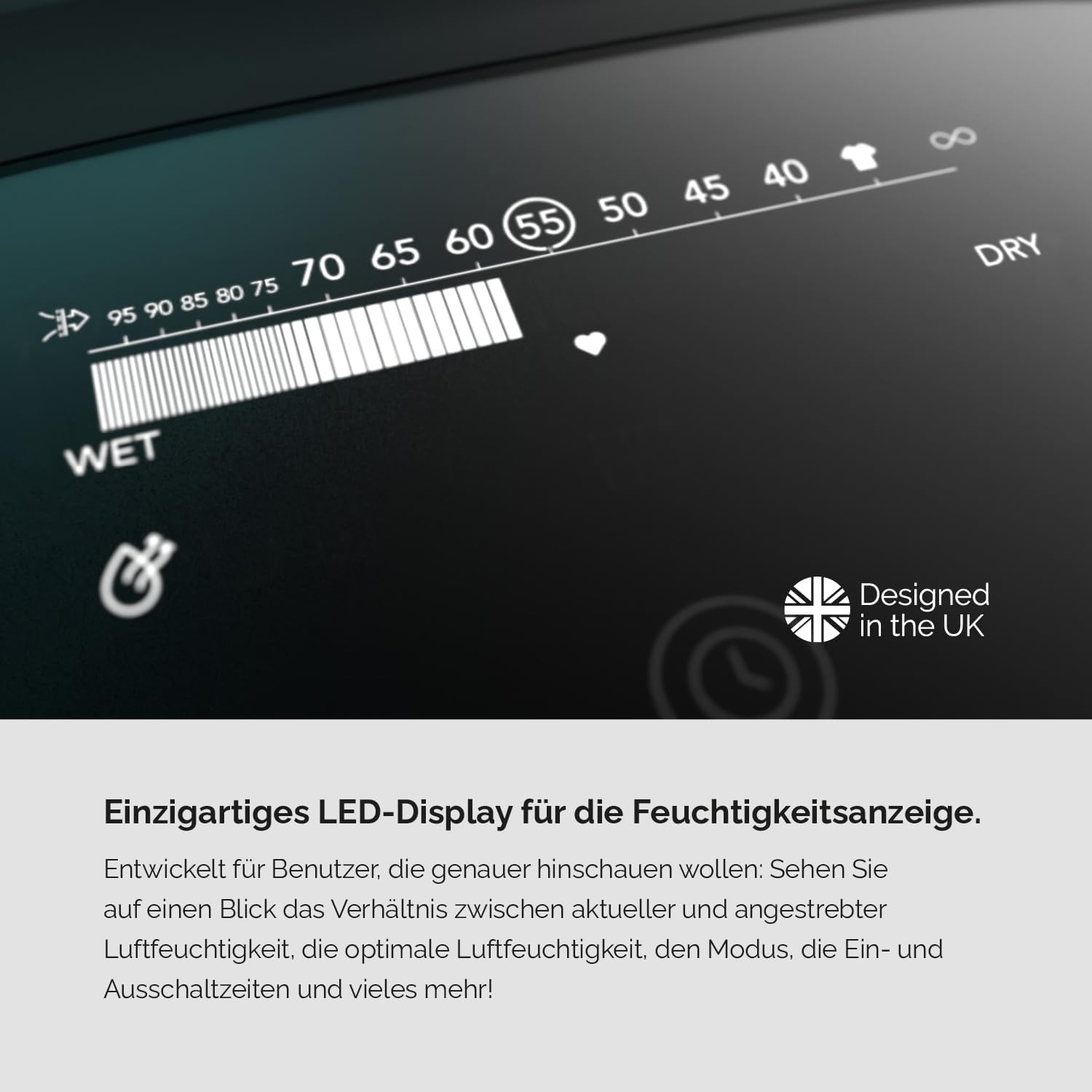 Meaco MeacoDry Arete® Two 20L Luftentfeuchter & HEPA-H13-Luftreiniger, Meaco-WLAN-App, intelligenter Feuchtigkeitsmodus, Wäschemodus, Stromsparmodus, leiser Modus, senkt Feuchtigkeit, 5 Jahre Garantie