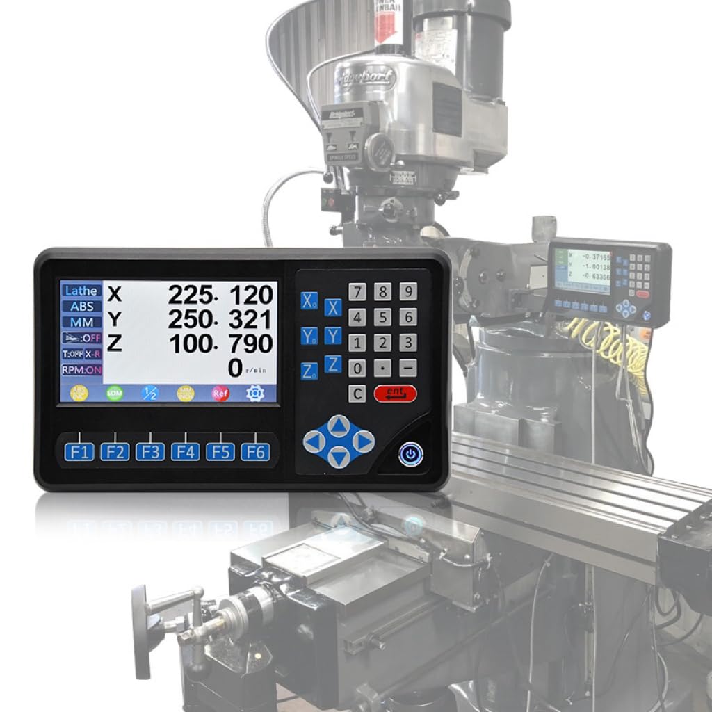 Ditron 3 Axis DRO RPM Digital Readout Display LCD Screen Multi-Function for Linear Scale Magnetic Scale Rotary Encoder Lathe Milling Bridgeport Knee Milling Drill Machine