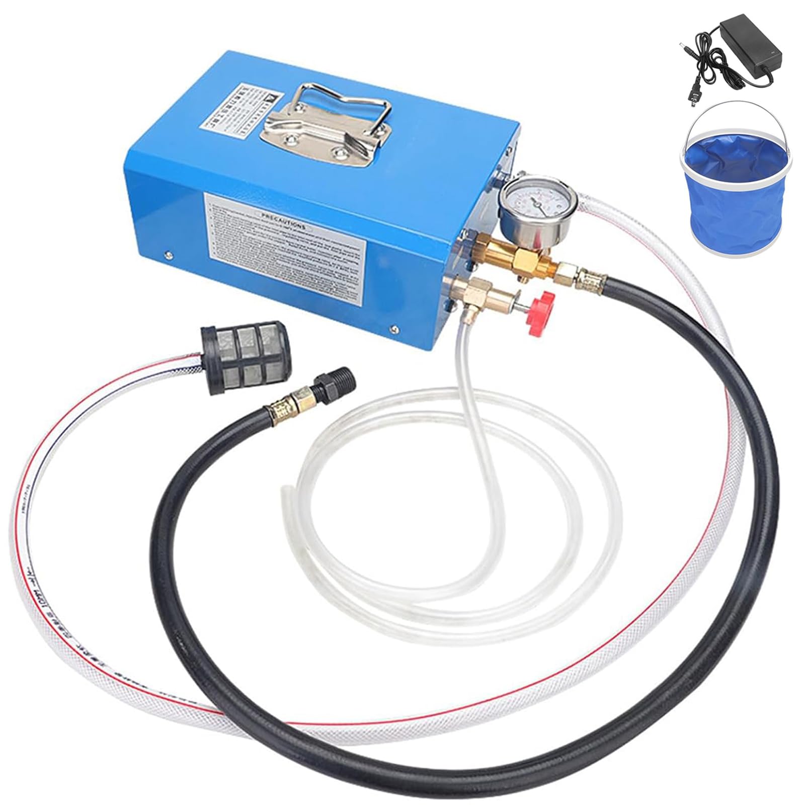 Bomba eléctrica de prueba para tuberías de 12 kg/cm² con rosca de 4 puntos y caudal de 9 l/min