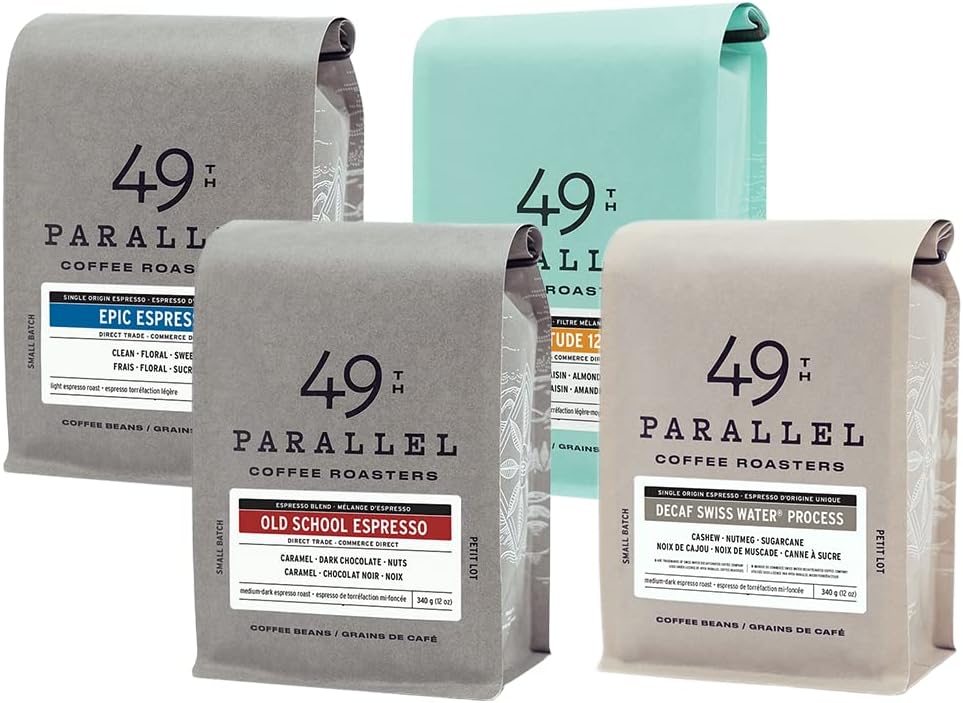 49th Parallel Coffee Roasters4 Pack Gourmet Whole Bean Coffee