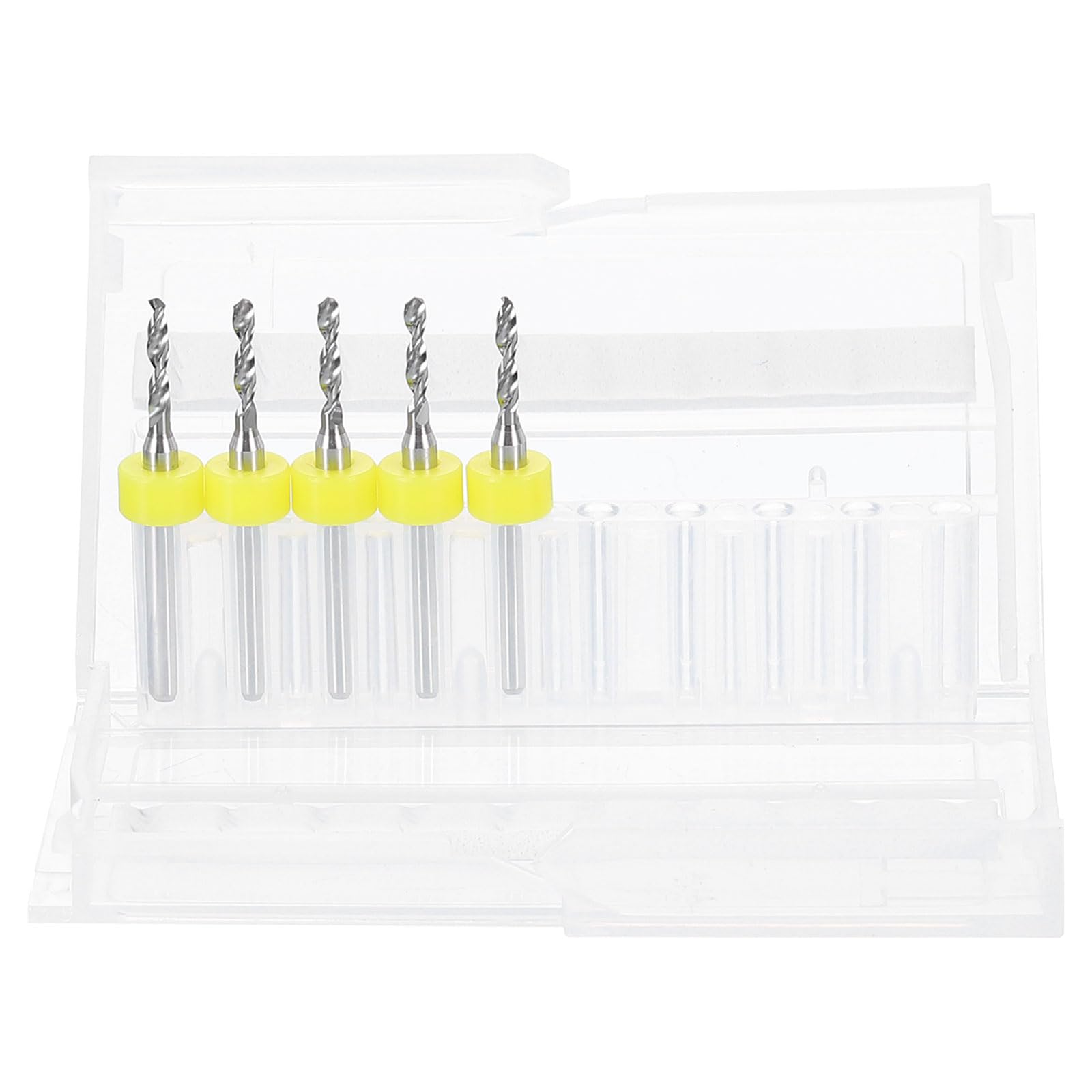 HARFINGTON 5pcs PCB Drill Bit Set 1/8" Shank 2mm Tungsten Carbide Micro Twist Drill Bits Tools for Print Circuit Board Jewelry Plastic Wood Soft Metal