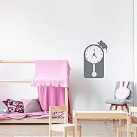 Vista 7 de Decoración de rima de guardería Hickory Dickory Dock Mouse Clock Vinilo Calcomanía de pared para sala de juegos de niños, guardería, biblioteca