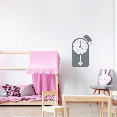 Miniatura 7 de Nursery Rhyme Decoration  Hickory Dickory Dock Mouse Clock Vinyl Wall Decal for Children's Playroom, Baby Nursery, Library, Preschool, Daycare,