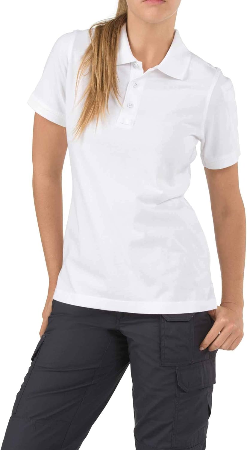 5.11 Tactical Women's Tactical Short Sleeve Polo Shirt, 100% Cotton, Jersey Knit, Style 61164