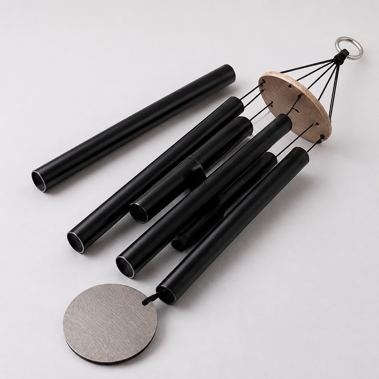 Deep Tone Wind Chimes for Inside | Large Indoor Memorial Wind Chimes | Black Metal Wind Chime for Living Room, Dining Room, Bedroom, Hall, Hotel & Office-picture-13