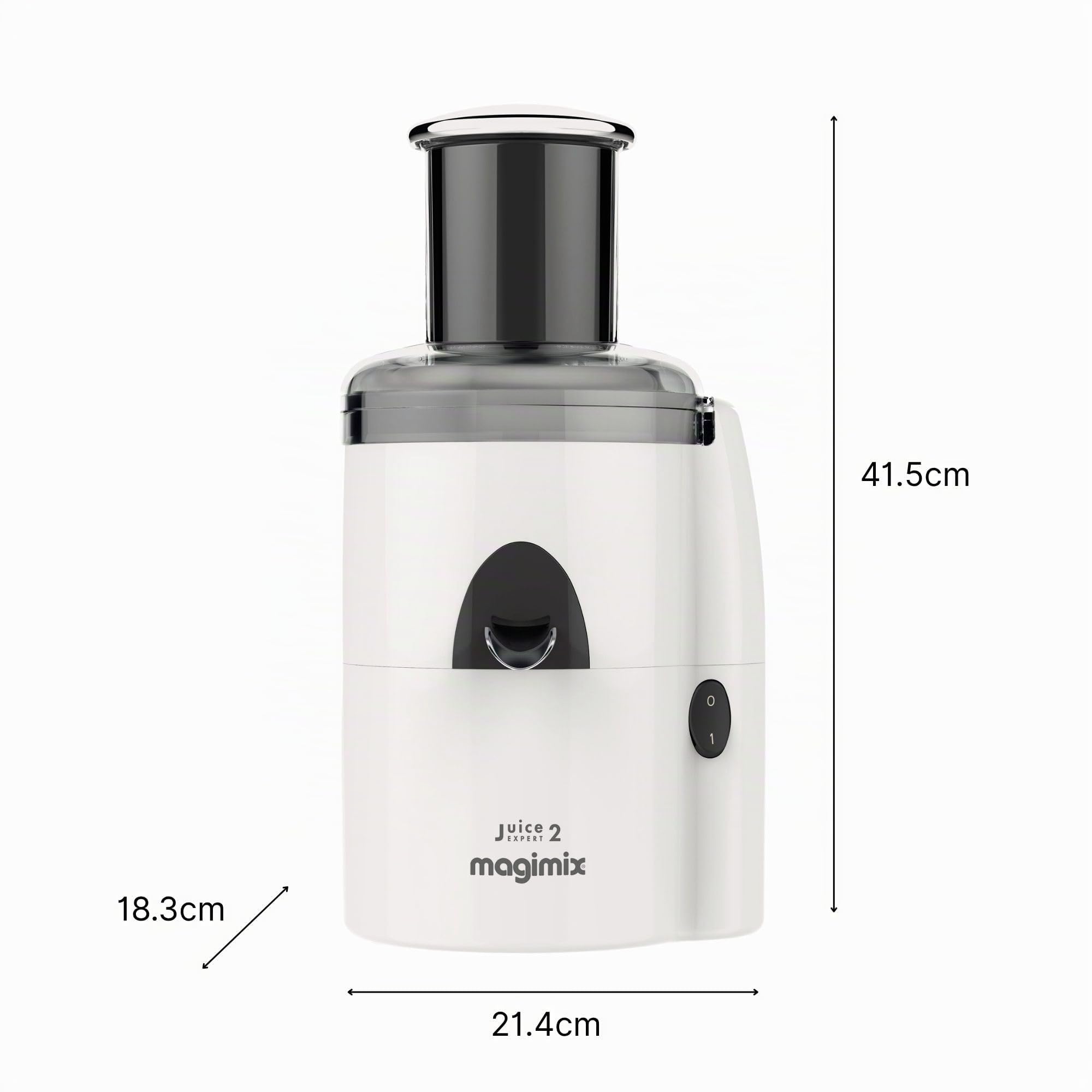 magimix Extracteur de Jus 2 en 1 Juice Expert 2 – Centrifugeuse et Presse-Agrumes – Extraction à Froid, Moteur Puissant, Sans BPA – Idéal Fruits & Légumes – Facile à Nettoyer – Blanc