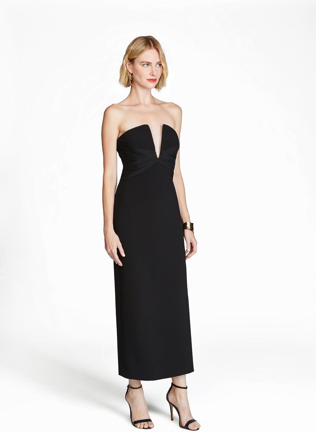 Halston Women's Marguerite Crepe Midi Dress