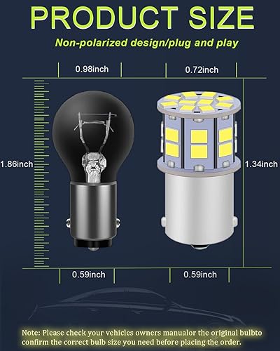 Miniatura 3 de Bombilla LED 1156 de 12 V-24 V, súper brillante, de baja potencia, 7506 1141 p21w BA15S 1003, bombilla LED para luces DRL de freno trasero de