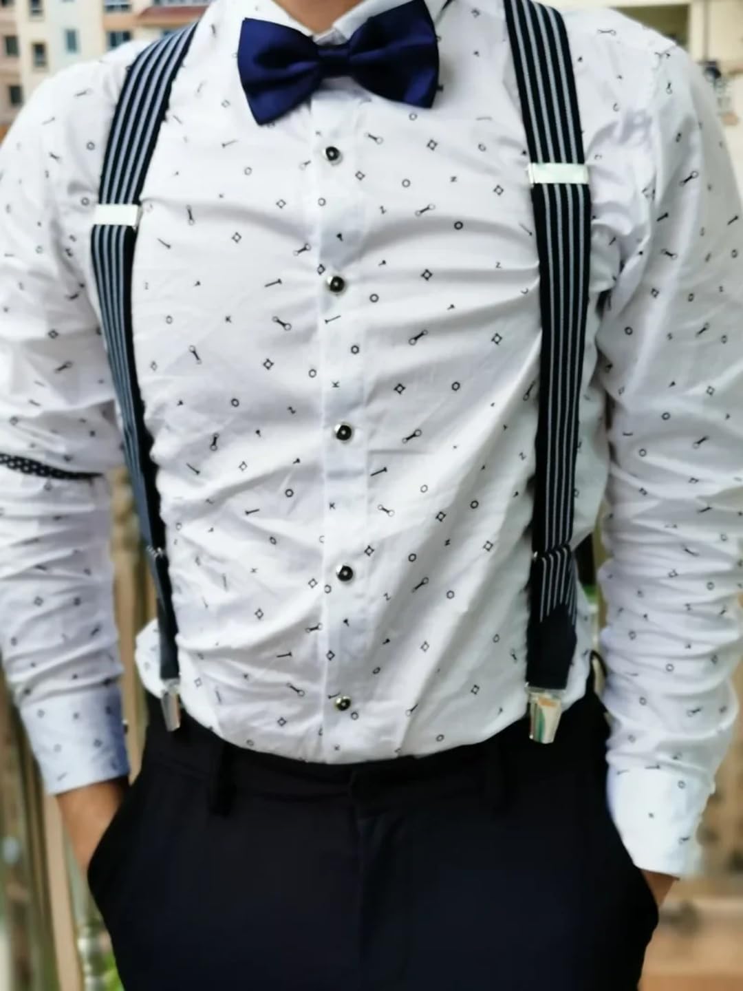 Bretelle Suspender Gentleman Side Carry Pants Strap Driver Side Clip Design Cintura in Vita Bretella da Uomo alla Moda