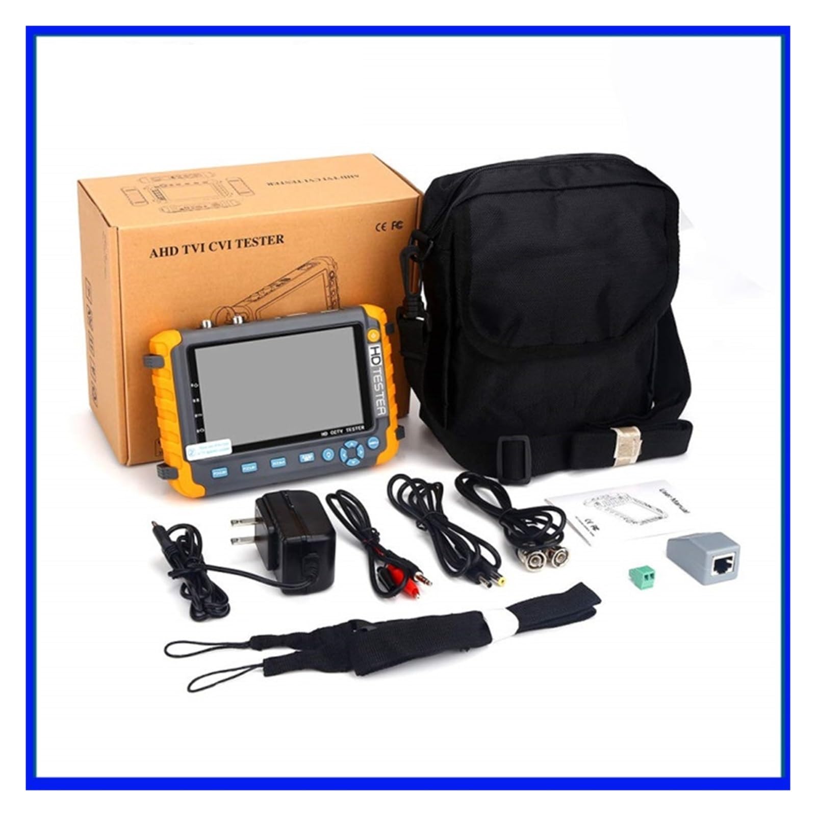 Tester CCTV, IV8W Tester CCTV 8MP ADH CVI TVI CVBS 4 W 1 Tester Kamery AHD Tester VGA Moc Wejściowa Wyjściowa CCTV Narzędzie Do Testowania Test Kabla,Lekki