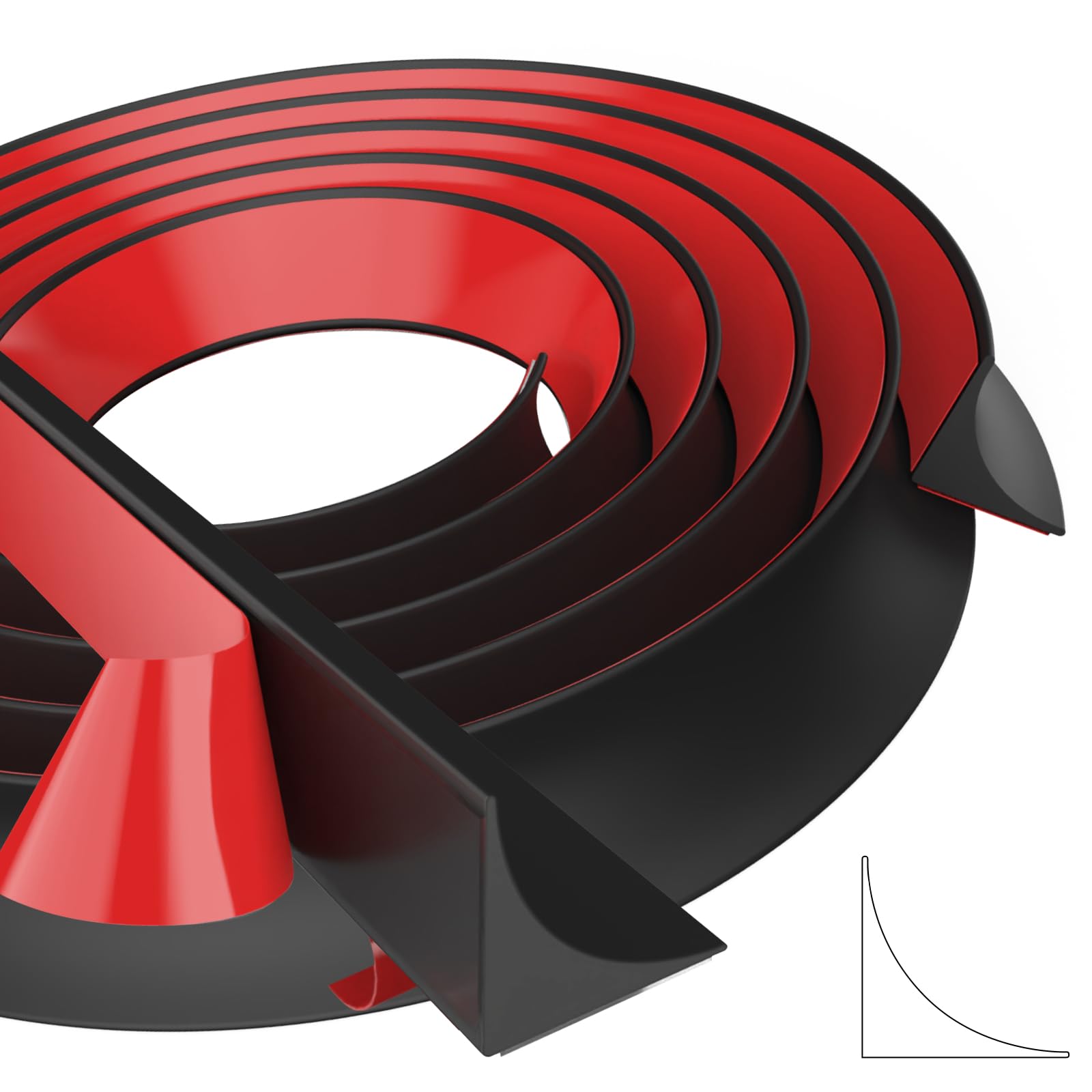 NUTKIT 5M Silicone Shower Tray Sealing Strip, Tile Edge Caulk Trim(Black) â image 1