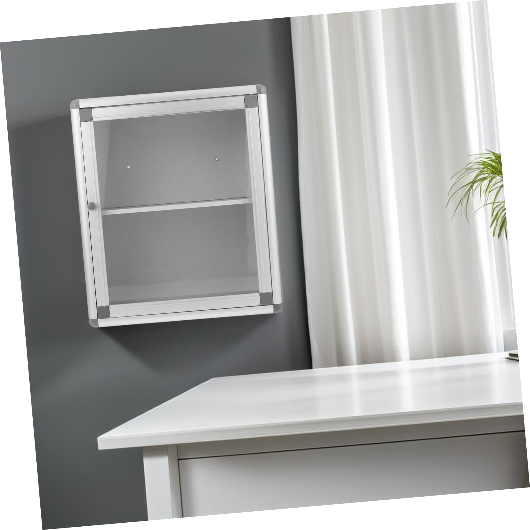 Cabilock Caja Organizadora De Medicamentos Portátil Resistente con Ventana Transparente para Pared Botiquín Multifuncional De Emergencia para Bancos Oficinas y Baños con Acceso Rápido