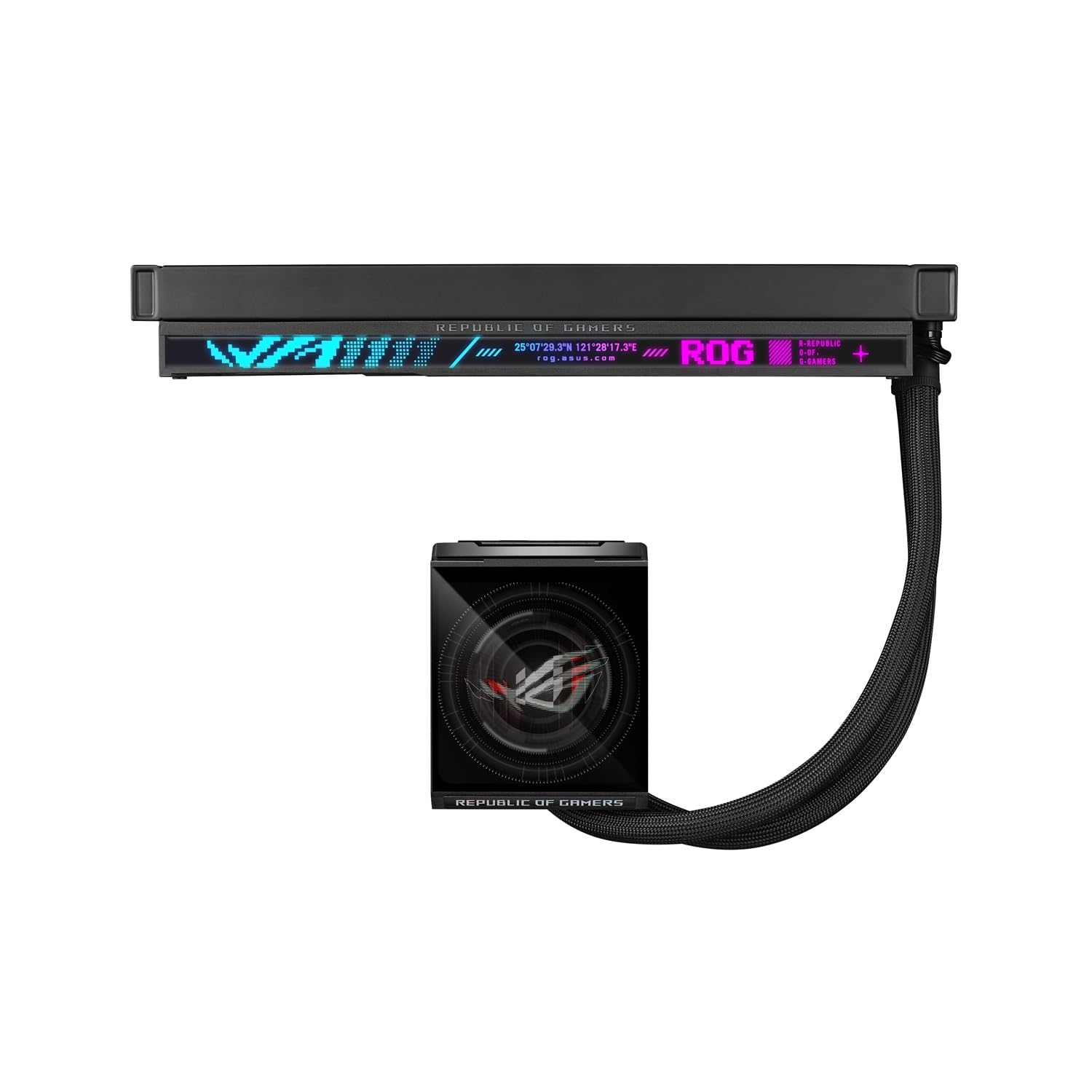 ASUS ROG Strix LC IV 360 ARGB LCD, Dissipatore di Calore a Liquido per CPU, Q-Connector per Facile Installazione, Potente Pompa, Schermo LCD IPS da 5,8", Tre Ventole ROG ARGB, Aura Edge, Nero