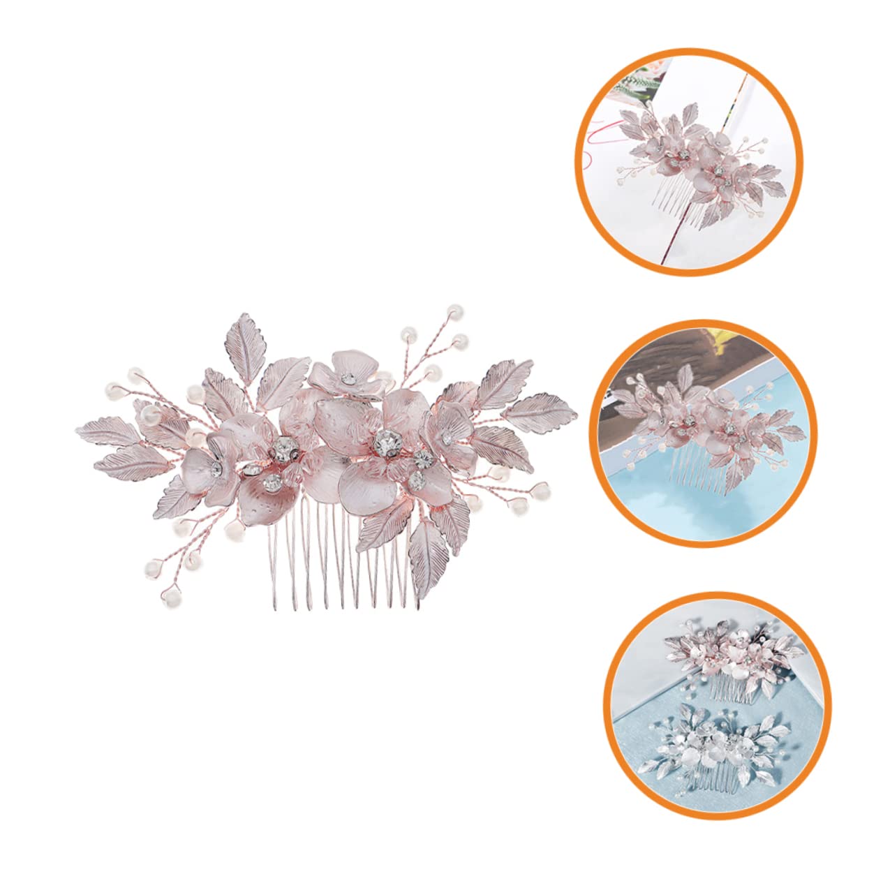 Beavorty 4piezas Peine De Boda Flores Para Novia Peina Lateral De Accesorios Nupciales Elegantes Para Ocasiones Especiales
