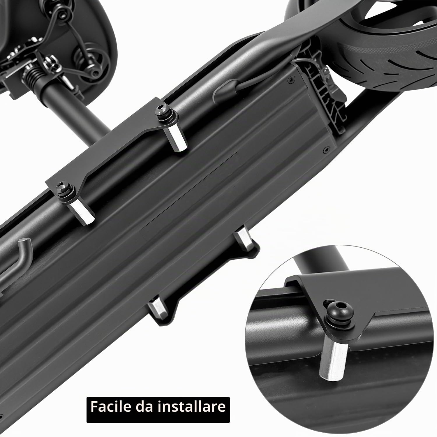 QWORK® Sella Monopattino Elettrico, Sella per Monopattino Elettrico Regolabile in Altezza, Compatibile con Ninebot F20 F25 F30 F40