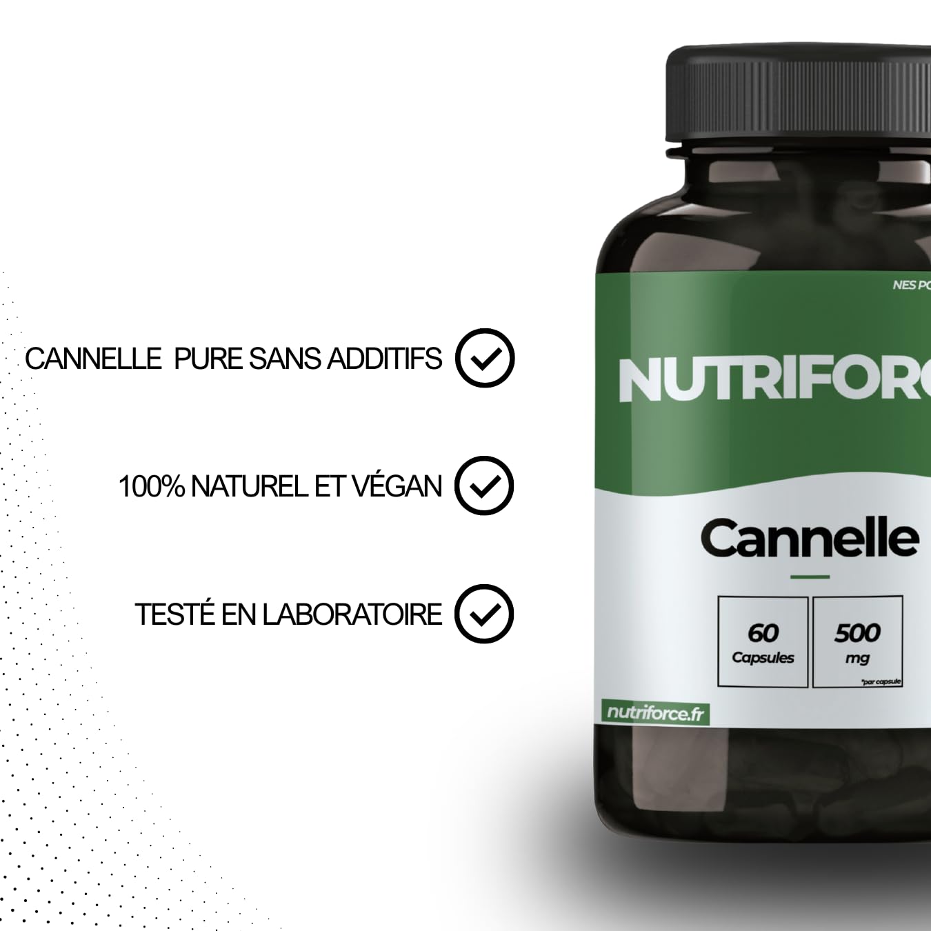 Cannelle – 500 mg – 60 Gélules – Complément Naturel pour Glycémie, Digestion & Vitalité