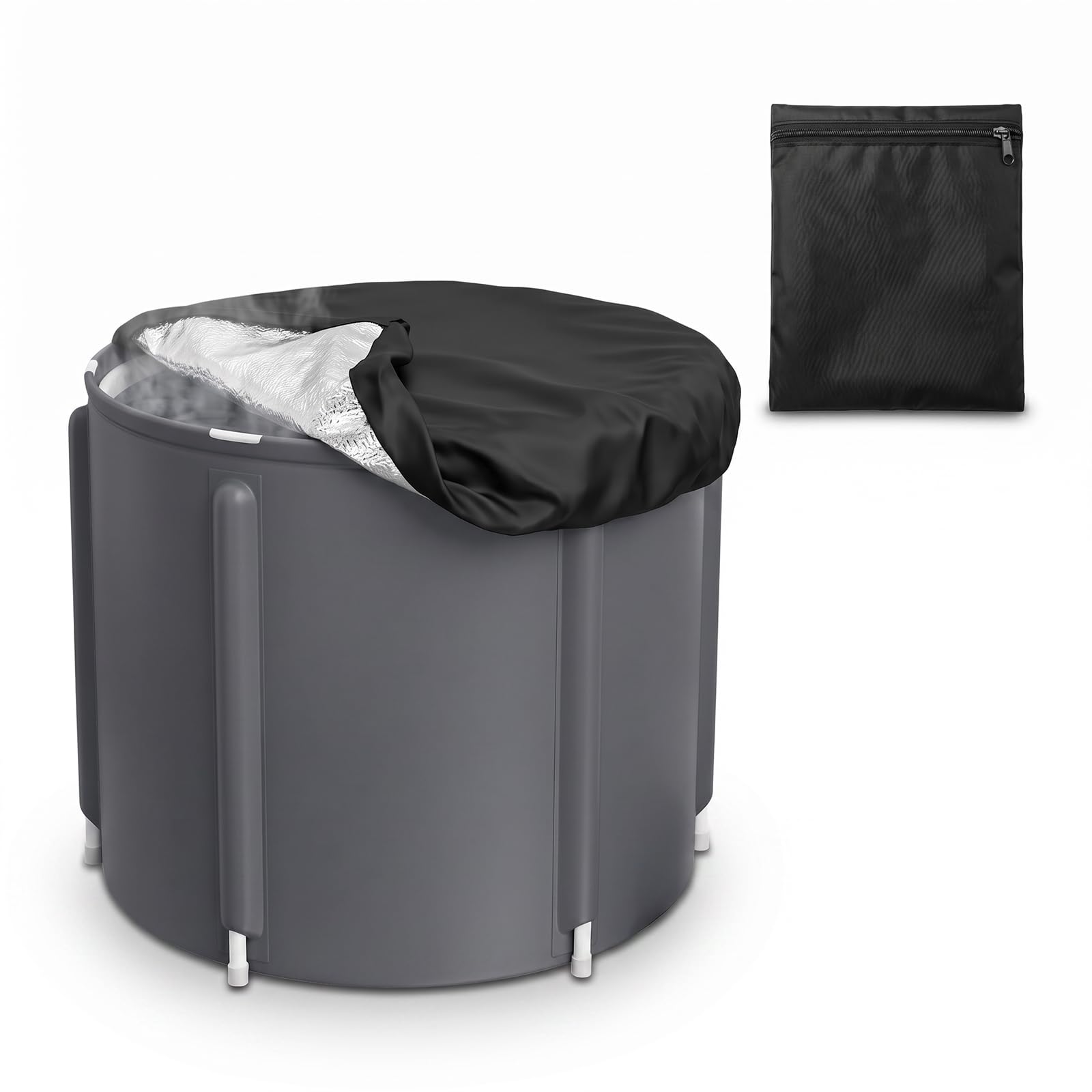 36.6-Inch Ice Bath Tub Cover, with Elastic Band, Cold Plunge Pool Cover