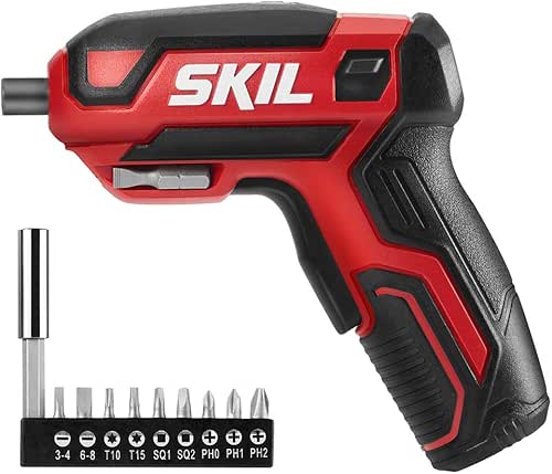 SKIL Rechargeable 4V Cordless Screwdriver Includes 9pcs Bit, 1pc Bit