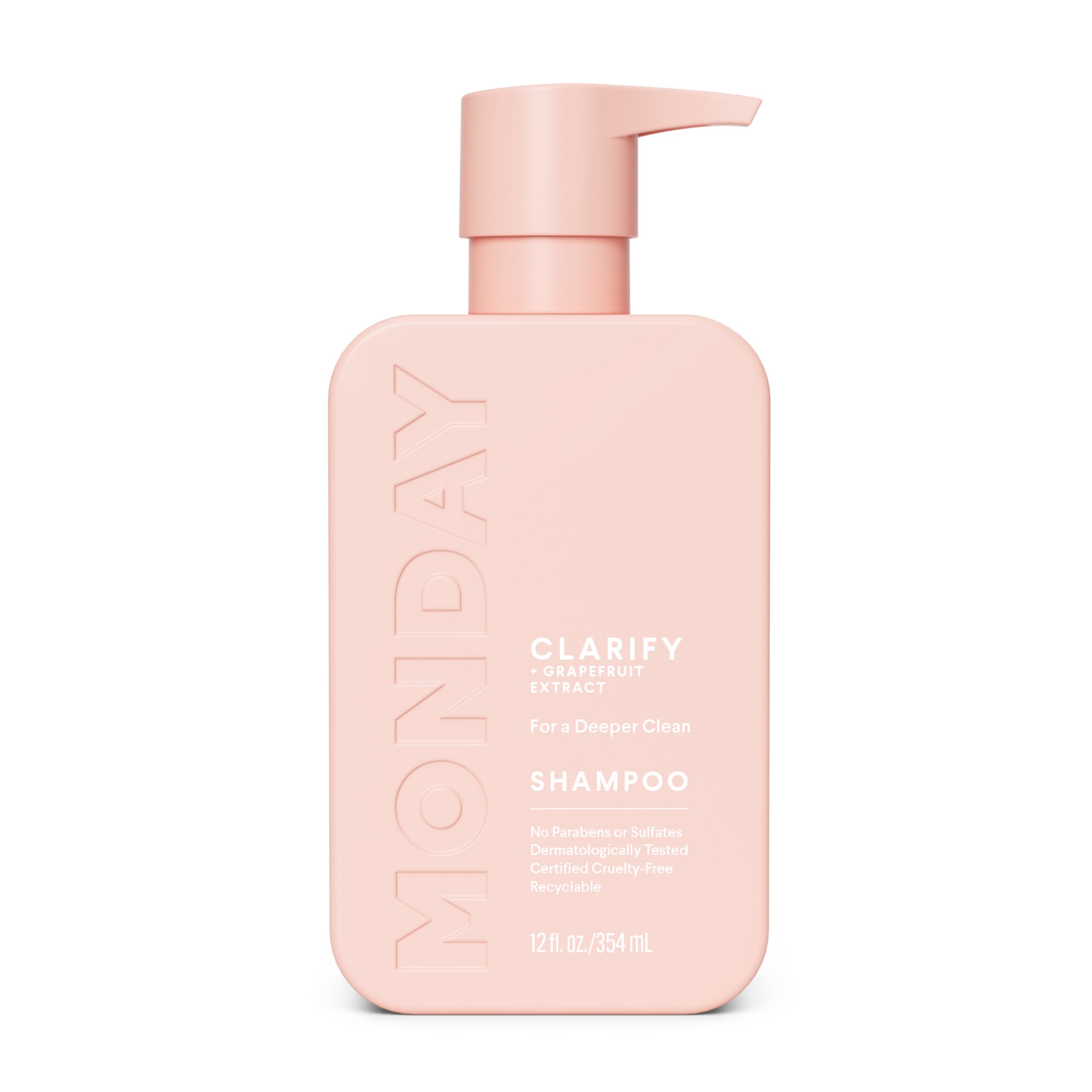 MONDAY HAIRCARE Clarify Shampoo 12oz for Oily Hair, Made with Grapefruit Extract, Coconut Oil and Vitamin E (354ml)