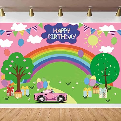 Bannière Rose Toile de Fond pour Fête d'anniversaire Thème du Pig Fournitures de Décoration de Photographie Pink Fournitures de Fond Photo de Cochon