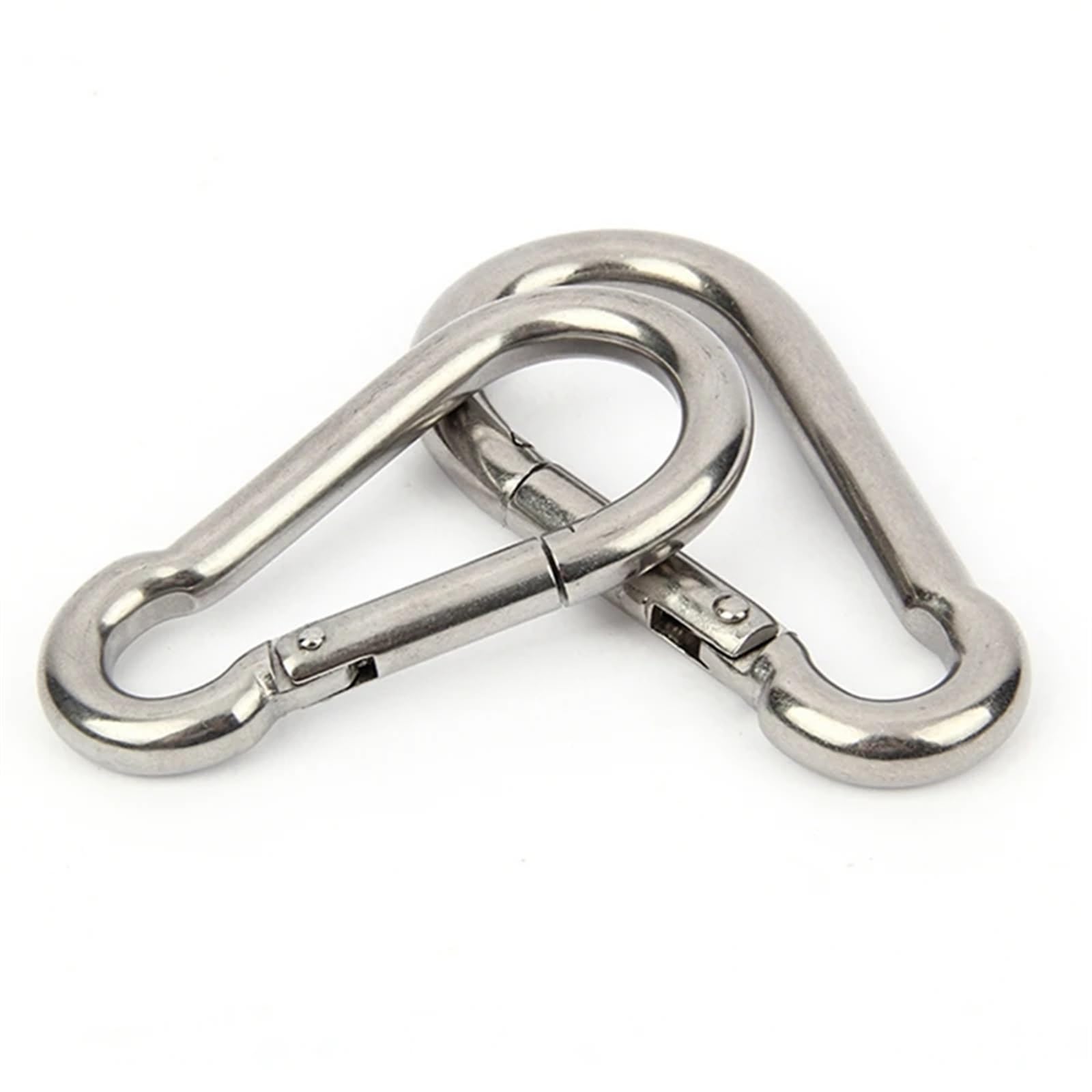 Clip a Scatto Moschettone in Acciaio Inox 304, Fibbia di Sicurezza for Salvataggio, moschettone con bloccaggio a Dado(M9)
