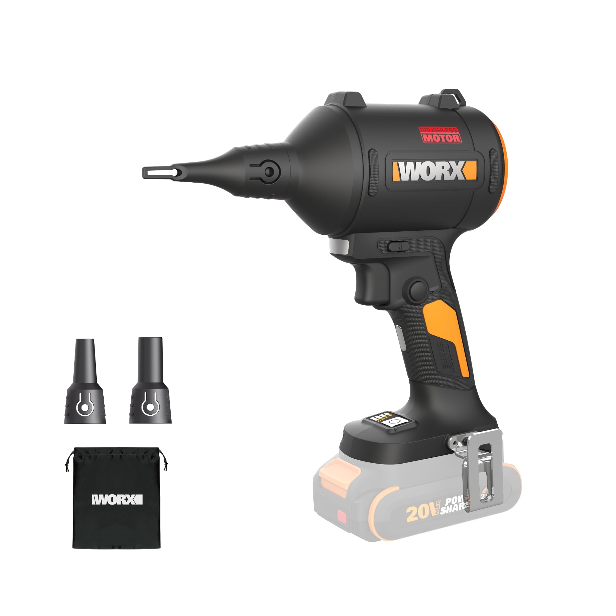 WORX Cordless Blower/Inflator, 20V Dust Cleaner, WX099L.9