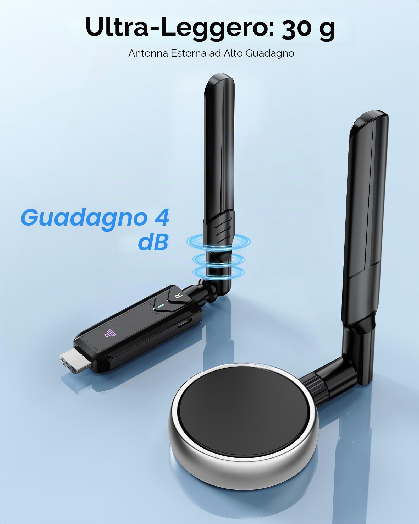 Trasmettitore e ricevitore HDMI wireless 400m, Latenza Ultra Bassa 1080p @ 60hz video per laptop, videocamera, TV Box a HDTV, monitor, proiettore