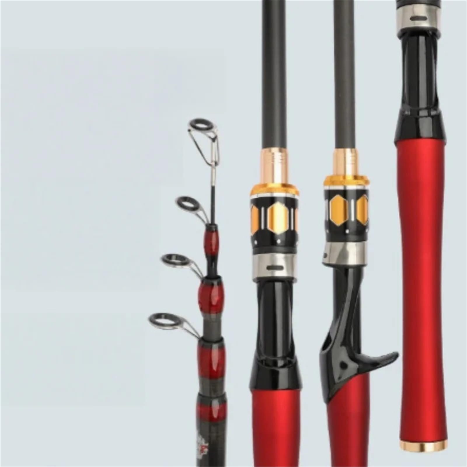 Canna da lancio telescopica 1,8 m/2,4,7 m Pesca alla carpa in fibra di carbonio viaggio portatile for spigole e barracuda