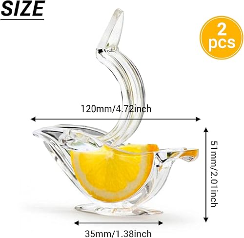 Miniatura 1 de Viilich 2 exprimidor manual de limón exprimidor de limón y pájaro diseño ergonómico exprimidor de frutas transparente acrílico exprimidor de lima