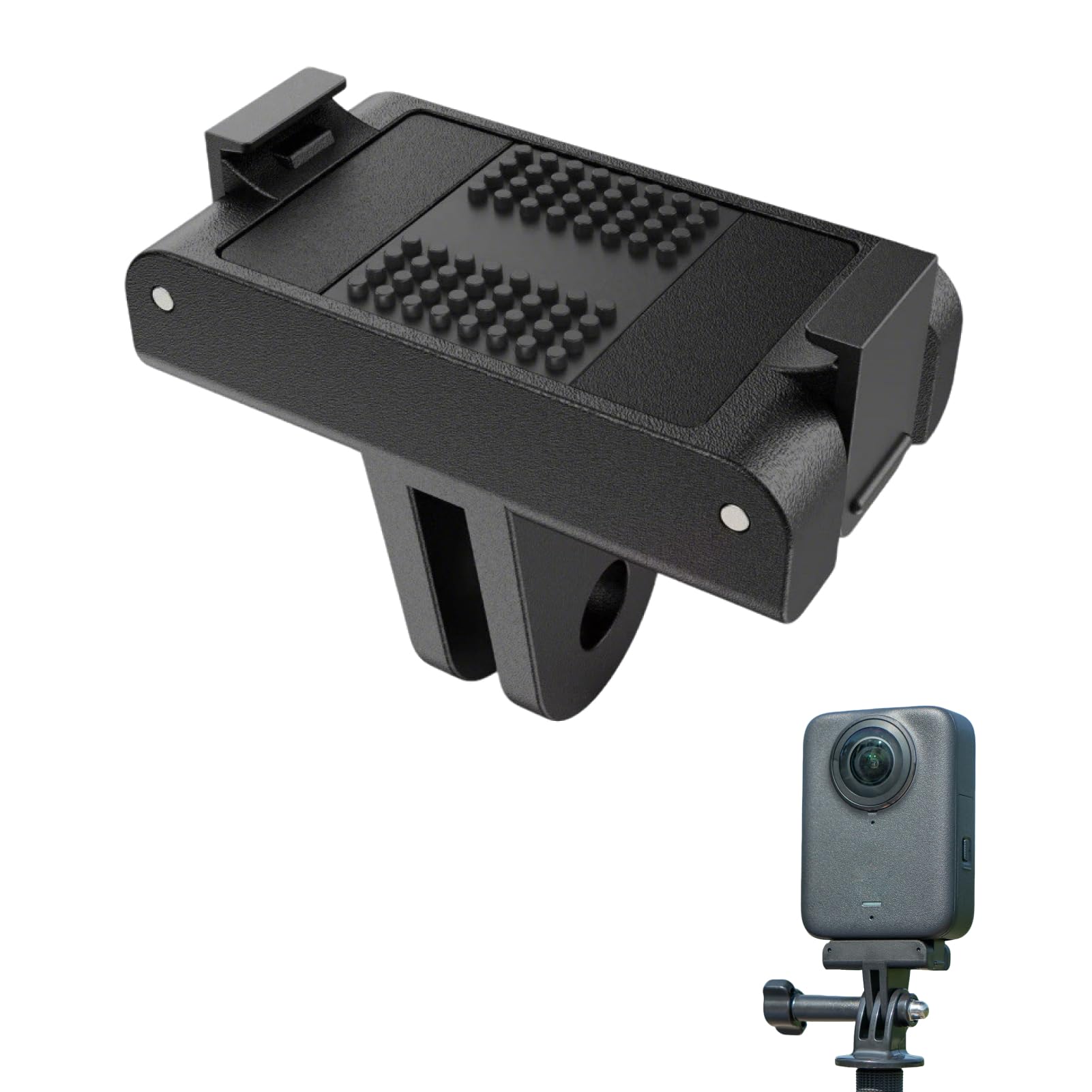 Soporte Magnético de Liberación Rápida Compatible con dji Osmo Action 6/5 Pro/4/3/Nano, Adaptador de Aluminio Compacto con Base de Montaje para Deportes, Vlog, Bicicleta