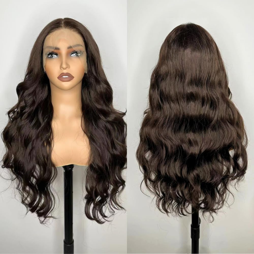 Amazon.com : LOLYDEER Long Wavy Synthetic Lace Front Wigs 