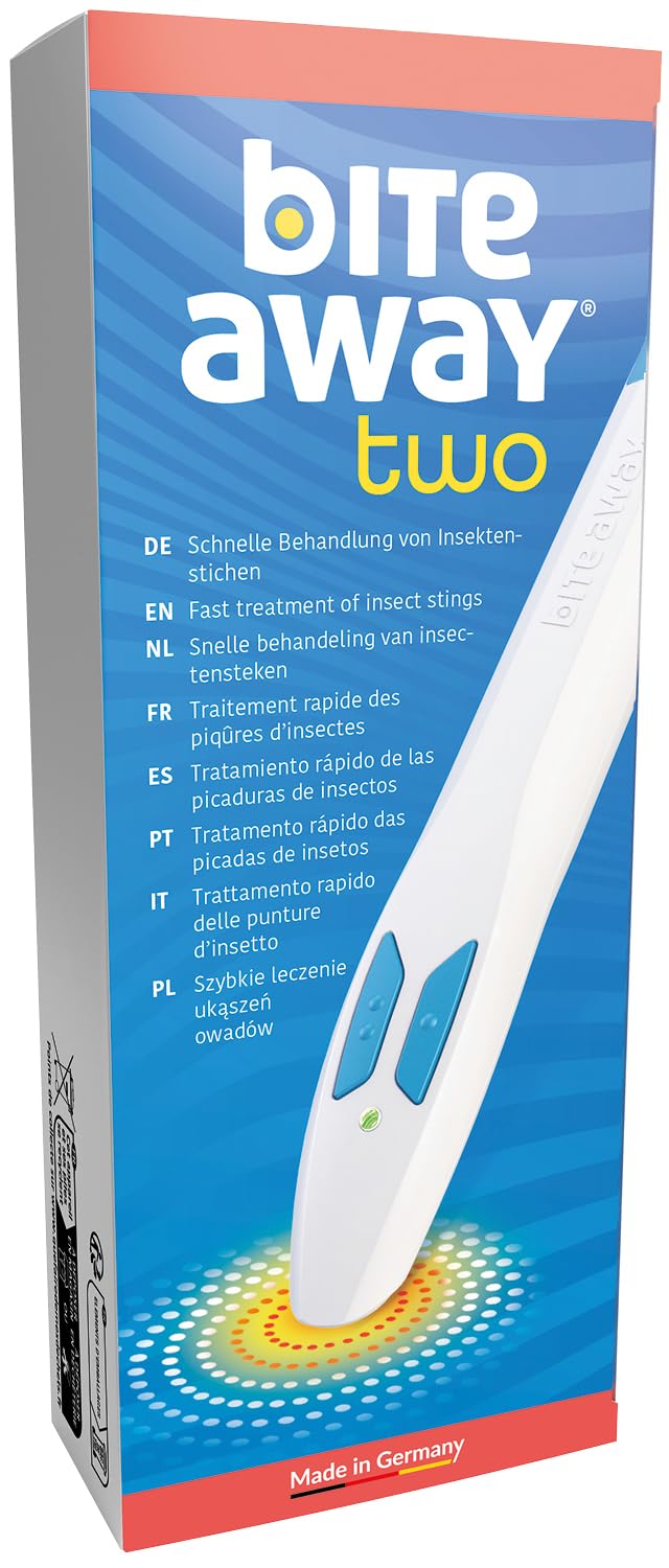 bite away Two Le Nouveau Look du Stylo Chauffant Contre Les démangeaisons; Le Stylo électronique pour Le Traitement Rapide des piqûres de moustiques; cliniquement prouvé et testé dermatologiquement