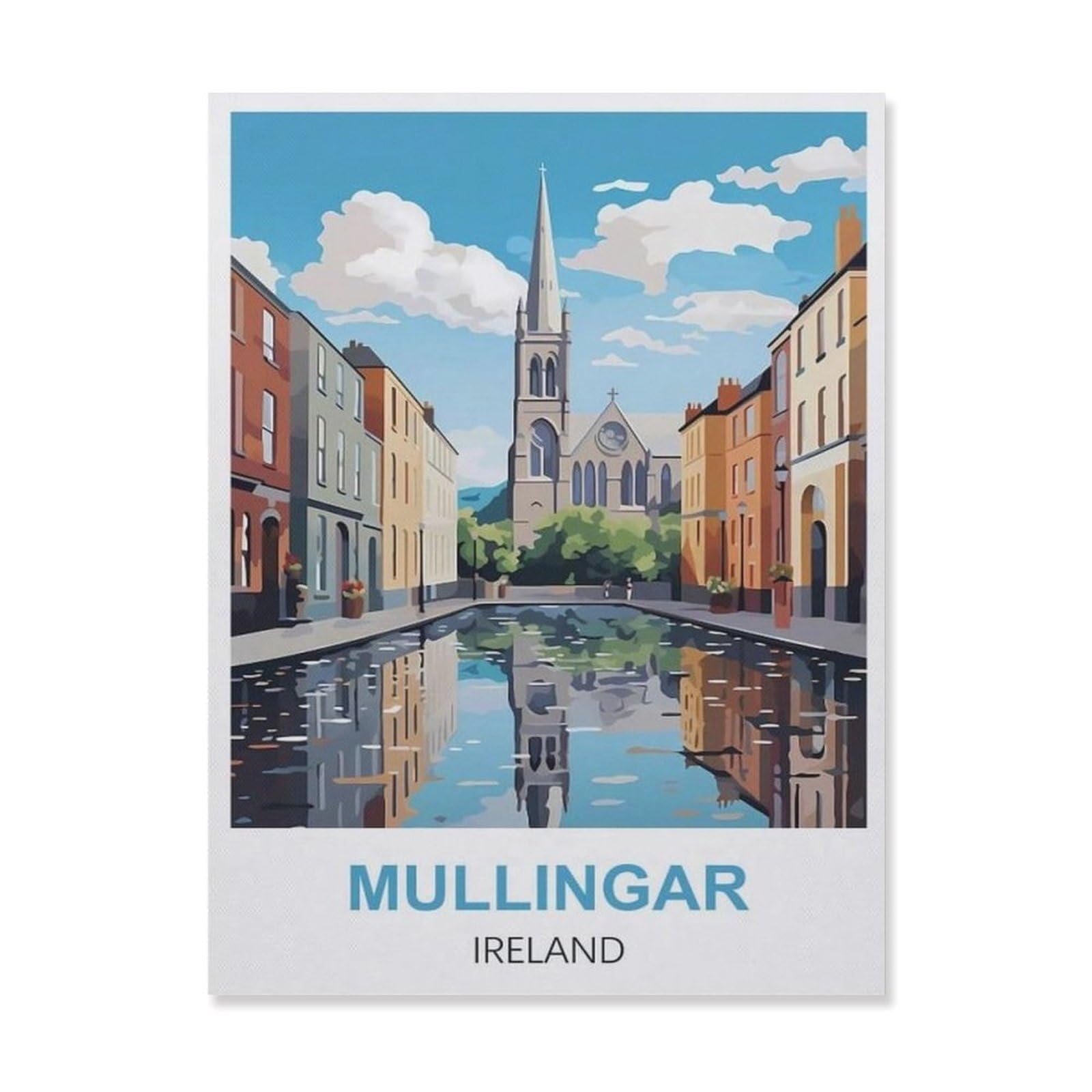 Vintage Metal Tin Sign，Mullingar Ireland(30x40cm）
