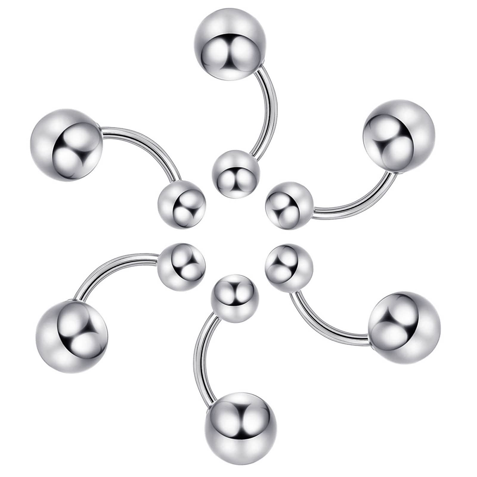 Piercing Nase Kugel, Septum Chirurgenstahl Kugel Endet Schmuck Zunge Lippe 10 Stück/120 Stück Damen Geschenk