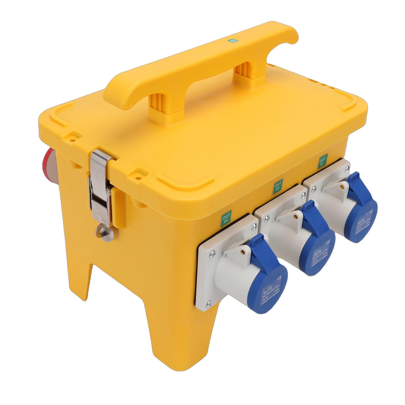 Scatola di Distribuzione Elettrica, 16A IP65 Impermeabile 3 Prese CEE 3P 3 CEE 4P Scatola di Distribuzione Elettrica di Esterna con Maniglia per il Trasporto per Casa da Cantiere