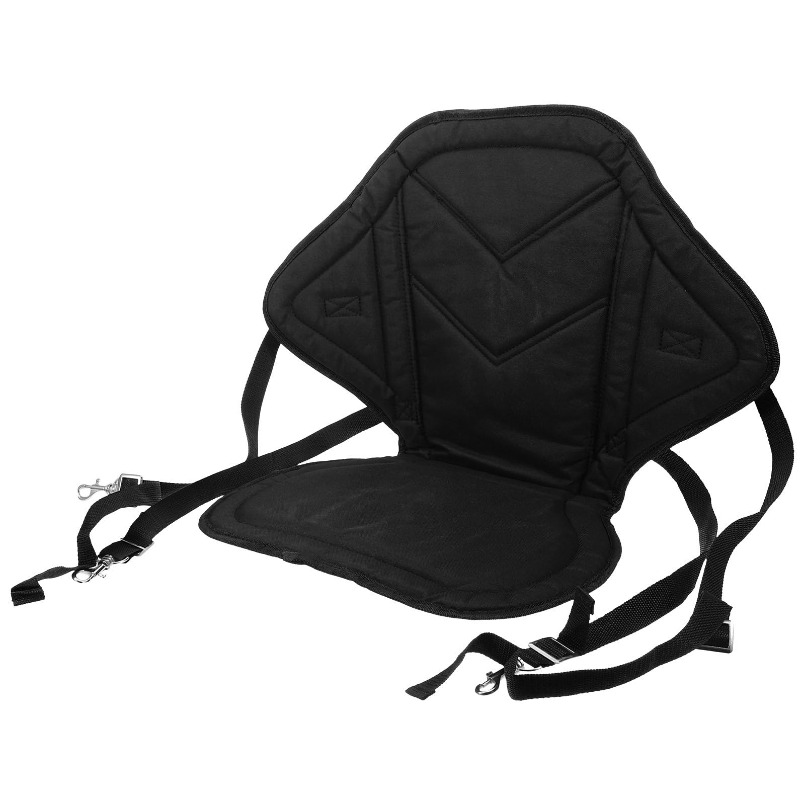 Almohadilla de Respaldo Portátil para Asiento de Kayak, Resistente al Desgaste y Reutilizable, de Tela Oxford Negra, Adecuado para Actividades al Aire Libre