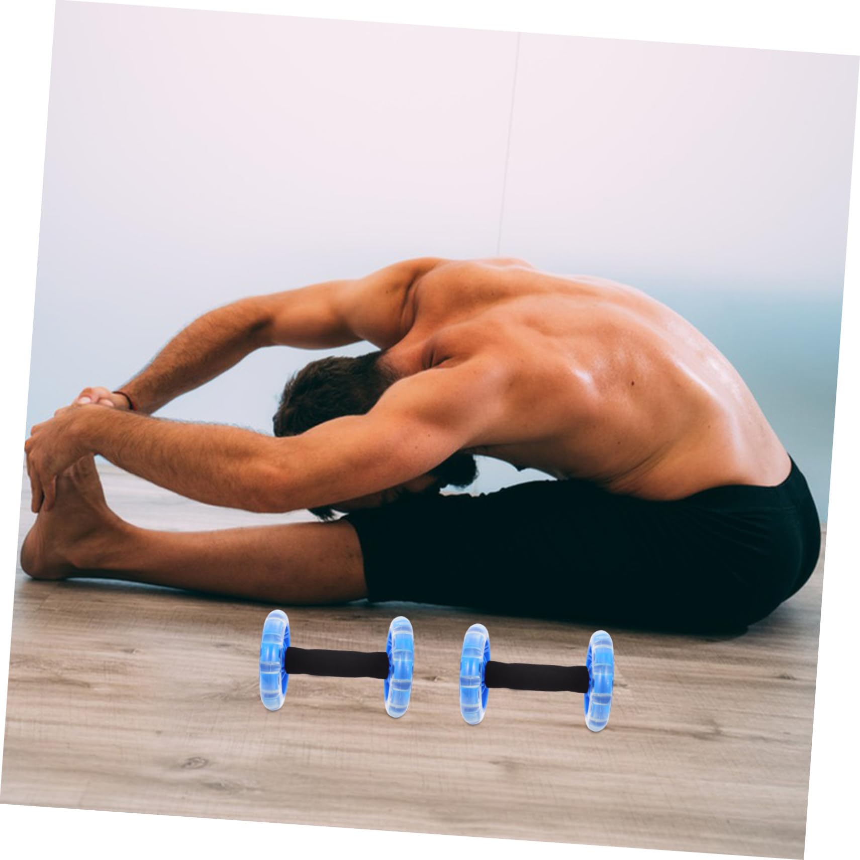 Abaodam Rodillo de Fitness Rueda de Fitness para Abdominales Ruedas Dobles, Agarre Antideslizante y Estabilidad Mejorada, Cómodo para Entrenamiento de Abdominales en Casa y Gimnasio